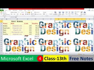 13th Class-MS Excel tutorial| MS excel tutorial in hindi | Free Online Computer Class | #msexcel