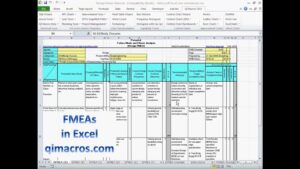 FMEA template in Excel