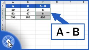 How to Subtract Numbers in Excel (Basic way)
