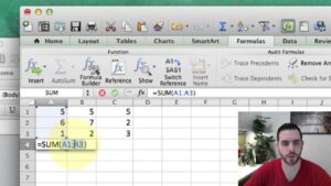 How to Sum a Column or Row of Excel Cells
