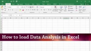 How to install Data Analysis Addin in Excel (Windows)
