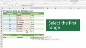 How to use the SUMIFS function in Microsoft Excel