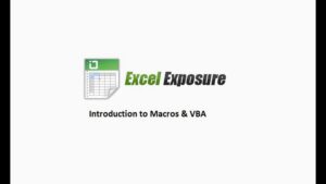 Introduction to Macros & VBA