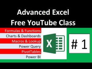 Free Advanced Excel Course at YouTube